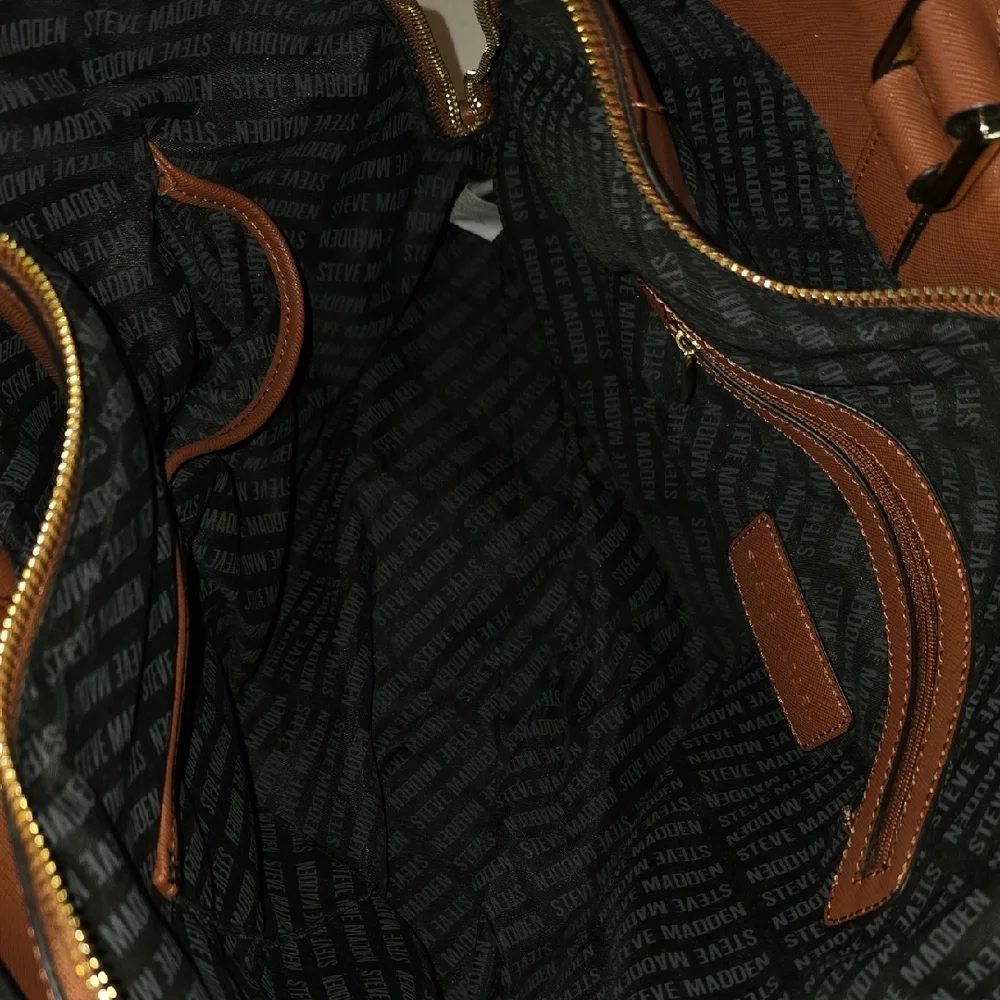 Steve Madden Tan Leather Briefcase